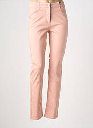 Jeans coupe slim stretch taille normale rose clair JULIE GUERLANDE femme