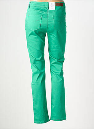 Jeans coupe slim stretch taille normale vert JULIE GUERLANDE femme