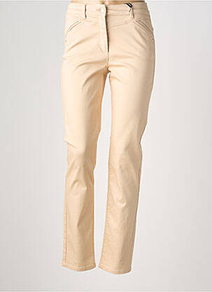 Jeans coupe slim stretch taille normale beige JULIE GUERLANDE femme