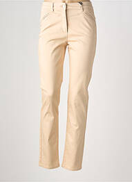 Jeans coupe slim stretch taille normale beige JULIE GUERLANDE femme