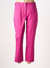 Pantalon chino tissage popeline taille normale rose JULIE GUERLANDE femme