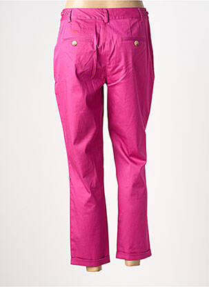Pantalon chino tissage popeline taille normale rose JULIE GUERLANDE femme