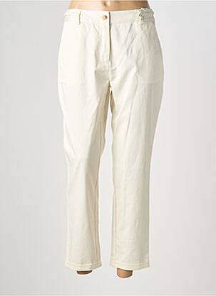 Pantalon chino tissage popeline taille normale beige JULIE GUERLANDE femme