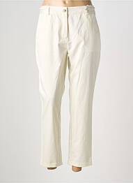 Pantalon chino tissage popeline taille normale beige JULIE GUERLANDE femme