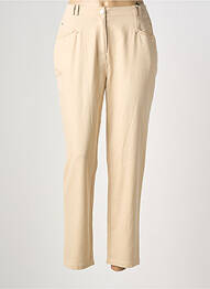 Pantalon 7/8 stretch taille normale beige JULIE GUERLANDE femme