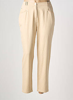 Pantalon 7/8 stretch taille normale beige JULIE GUERLANDE femme
