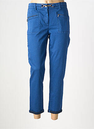 Pantalon 7/8 stretch taille normale bleu JULIE GUERLANDE femme