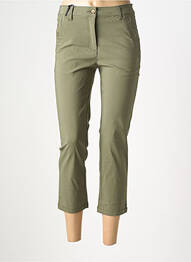 Pantalon chino tissage popeline taille normale vert JULIE GUERLANDE femme
