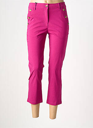Pantacourt stretch taille normale rose JULIE GUERLANDE femme