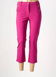 Pantacourt stretch taille normale rose JULIE GUERLANDE femme