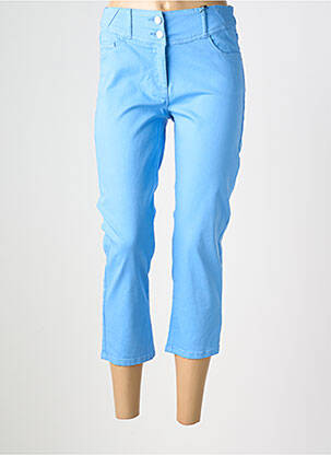 Pantacourt stretch taille normale bleu JULIE GUERLANDE femme
