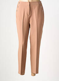 Pantalon 7/8 taille élastique taille normale marron JULIE GUERLANDE femme