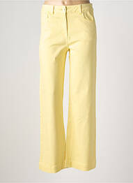 Jeans coupe large stretch taille haute jaune C'EST BEAU LA VIE femme