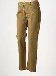 Jeans coupe droite stretch taille normale vert C'EST BEAU LA VIE femme
