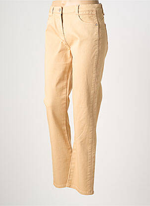 Jeans coupe droite stretch taille normale beige C'EST BEAU LA VIE femme