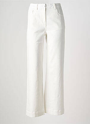 Jeans coupe large stretch taille haute blanc C'EST BEAU LA VIE femme