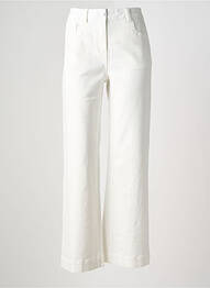 Jeans coupe large stretch taille haute blanc C'EST BEAU LA VIE femme