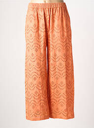 Pantalon large tissage popeline orange C'EST BEAU LA VIE femme