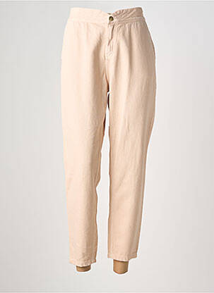 Jean coupe mom fermeture zippée sous rabat boutonné taille normale rose C'EST BEAU LA VIE femme