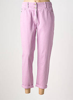 Jeans coupe droite stretch taille normale violet C'EST BEAU LA VIE femme