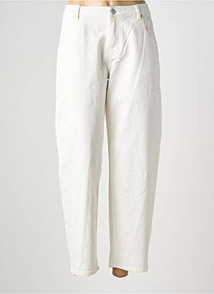 Jeans coupe droite stretch taille normale blanc C'EST BEAU LA VIE femme