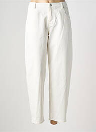 Jeans coupe droite stretch taille normale blanc C'EST BEAU LA VIE femme
