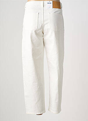 Jeans coupe droite stretch taille normale blanc C'EST BEAU LA VIE femme