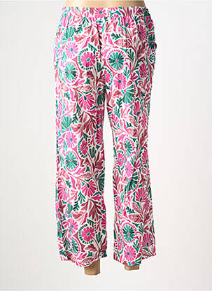 Pantalon 7/8 taille haute taille haute rose C'EST BEAU LA VIE femme