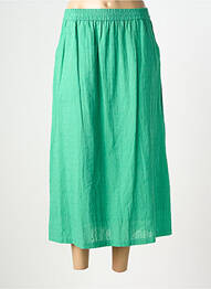 Jupe longue tissage crêpe vert JULIE GUERLANDE femme
