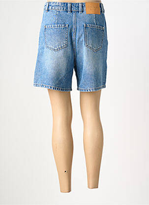 Short tissage denim taille haute bleu C'EST BEAU LA VIE femme