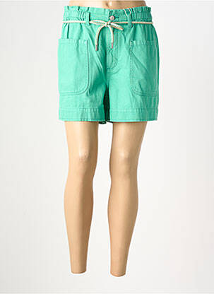 Short tissage denim taille normale vert C'EST BEAU LA VIE femme
