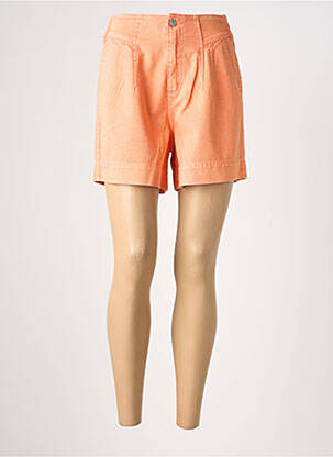 Short tissage denim taille normale orange C'EST BEAU LA VIE femme