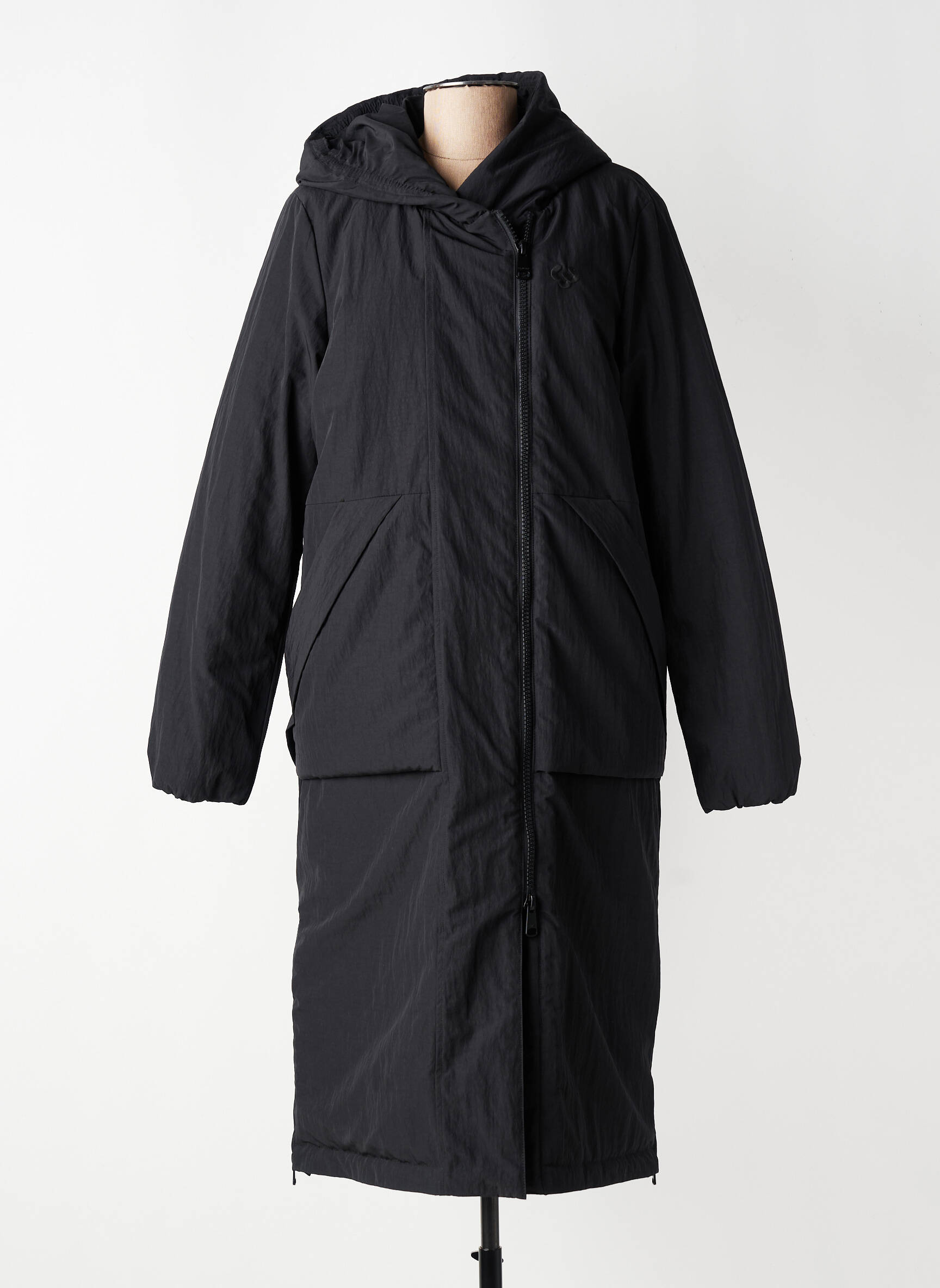 Doudoune manches longues a capuche noir RAGWEAR femme