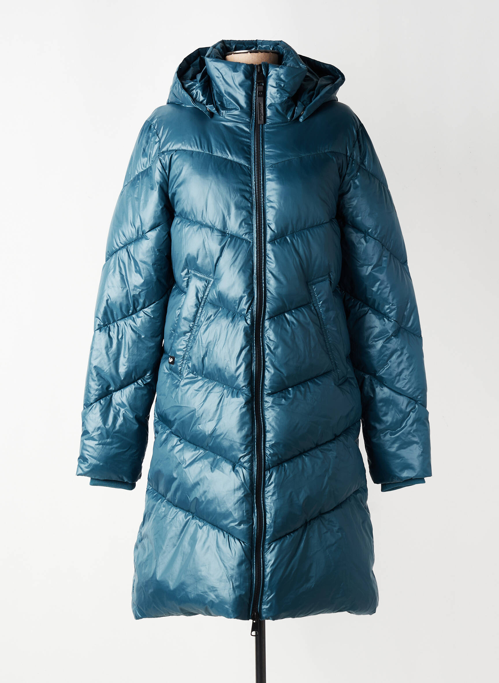 Doudoune poches a capuche vert RAGWEAR femme