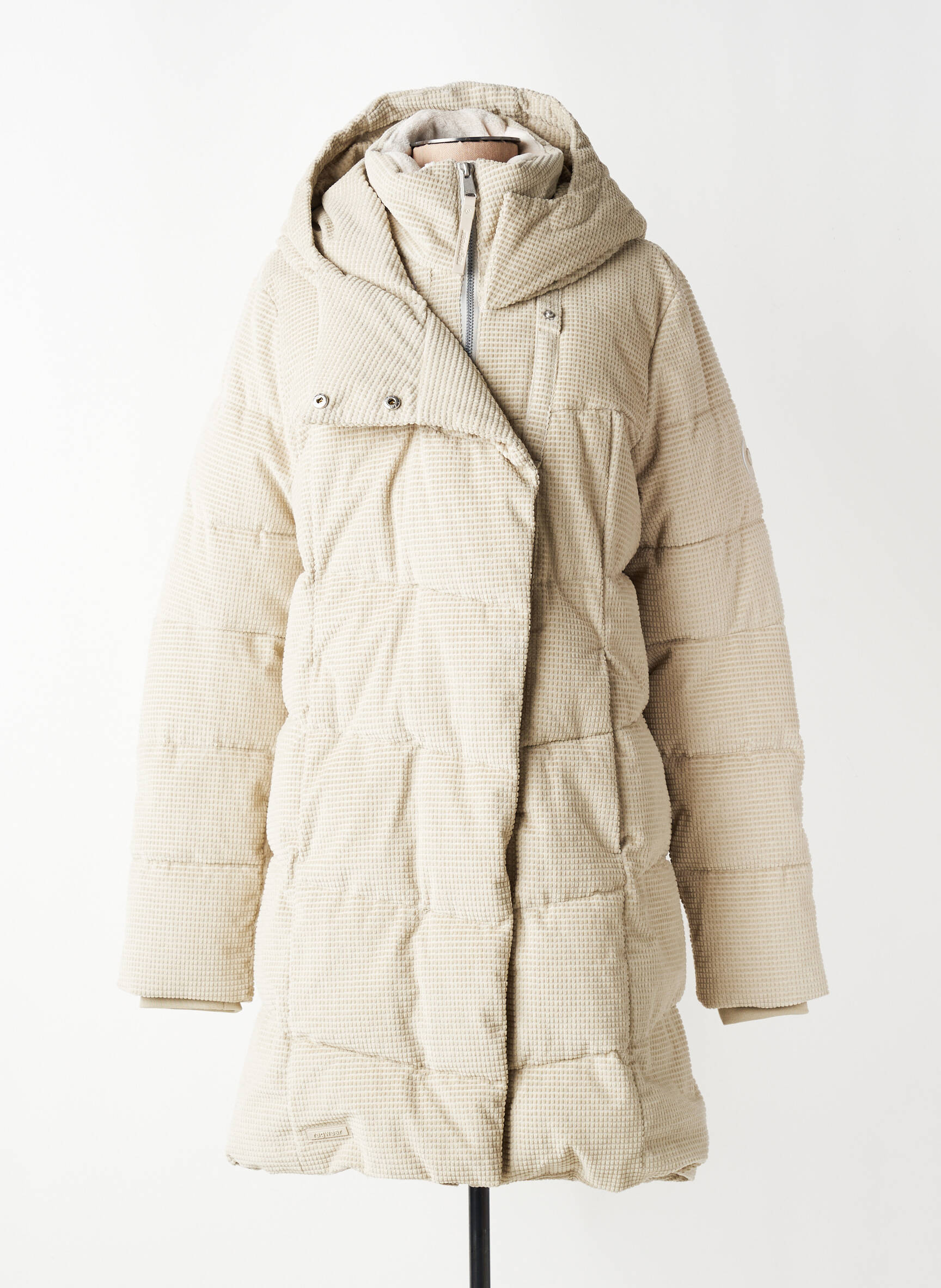 Doudoune poches a capuche beige RAGWEAR femme