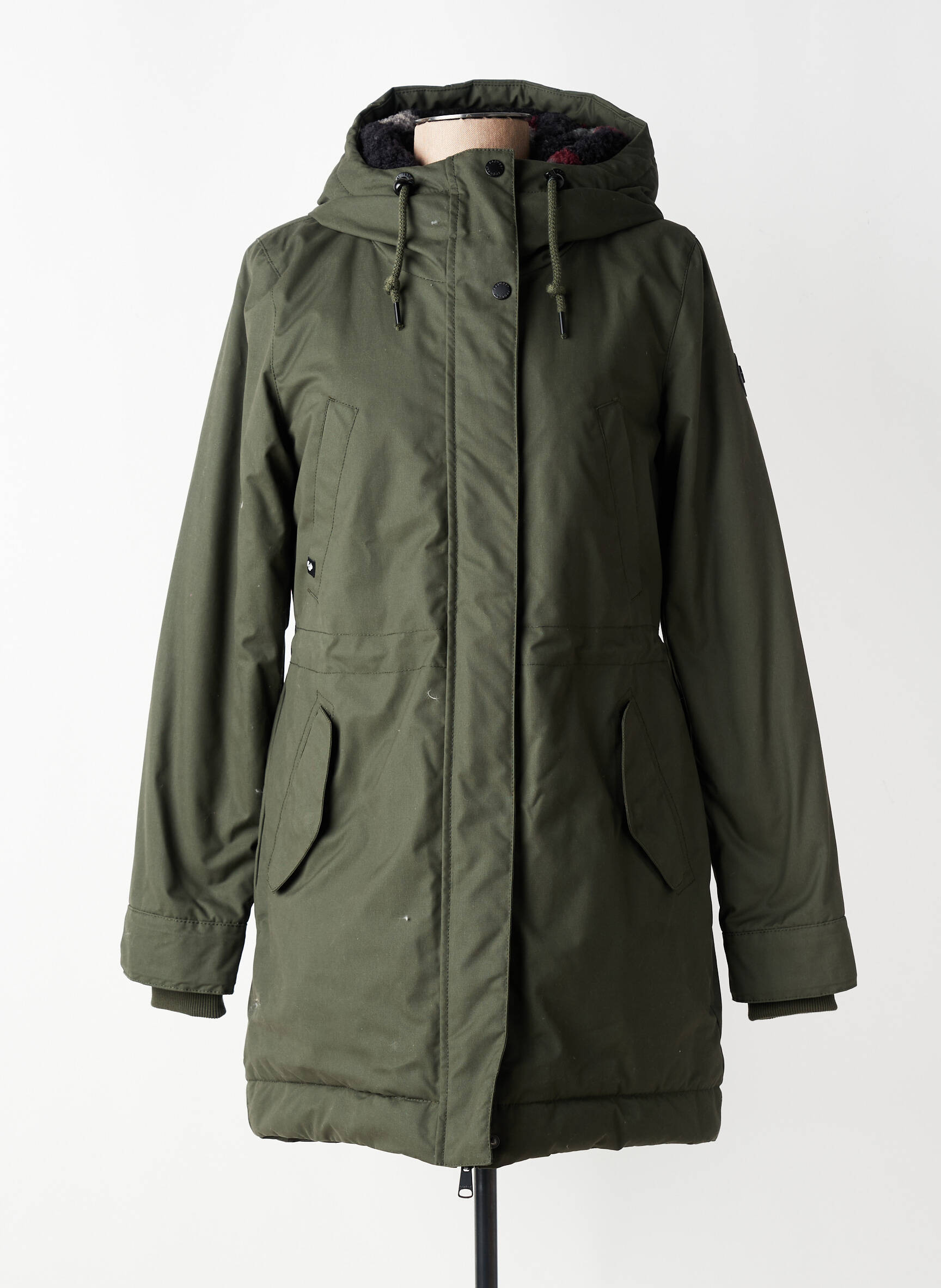 Parka manches longues a capuche vert RAGWEAR femme