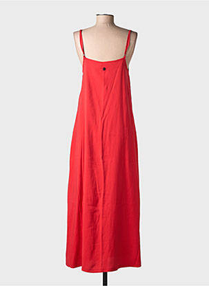Robe longue tissage popeline fines bretelles rouge RAGWEAR femme
