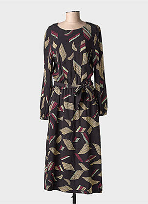 Robe longue manches longues manches longues noir RAGWEAR femme