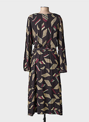 Robe longue manches longues manches longues noir RAGWEAR femme