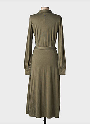 Robe mi-longue manches longues manches longues vert RAGWEAR femme