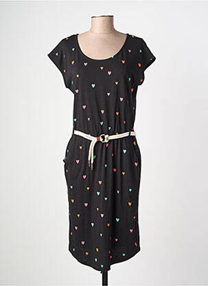 Robe mi-longue manches courtes manches courtes noir RAGWEAR femme