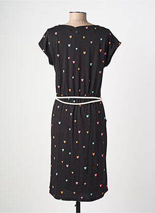 Robe mi-longue manches courtes manches courtes noir RAGWEAR femme