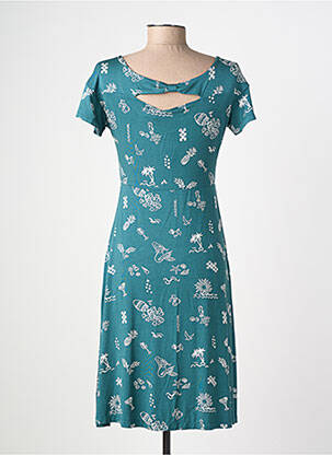 Robe mi-longue imprimé fantaisie manches courtes vert RAGWEAR femme