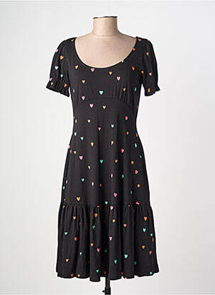Robe mi-longue manches courtes manches courtes noir RAGWEAR femme