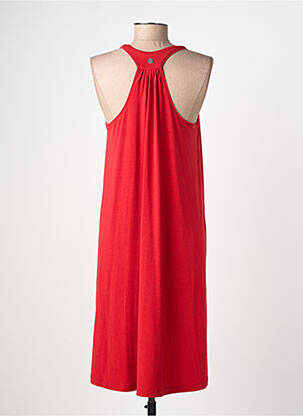 Robe mi-longue col rond fines bretelles rouge RAGWEAR femme
