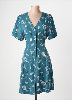 Robe courte manches courtes manches courtes vert RAGWEAR femme