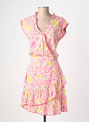 Robe courte manches courtes manches courtes rose RAGWEAR femme