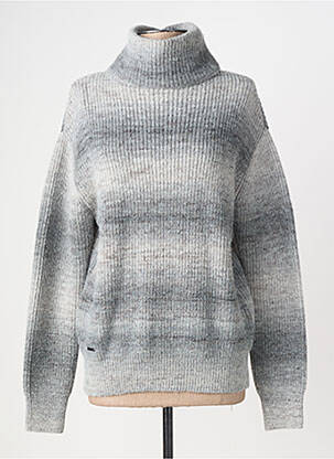 Pull col roulé tissage chiné manches longues gris RAGWEAR femme
