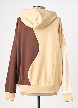 Sweat-shirt à capuche stretch manches longues beige RAGWEAR femme