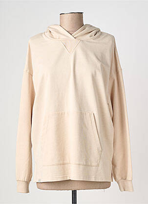 Sweat-shirt à capuche stretch manches longues beige RAGWEAR femme